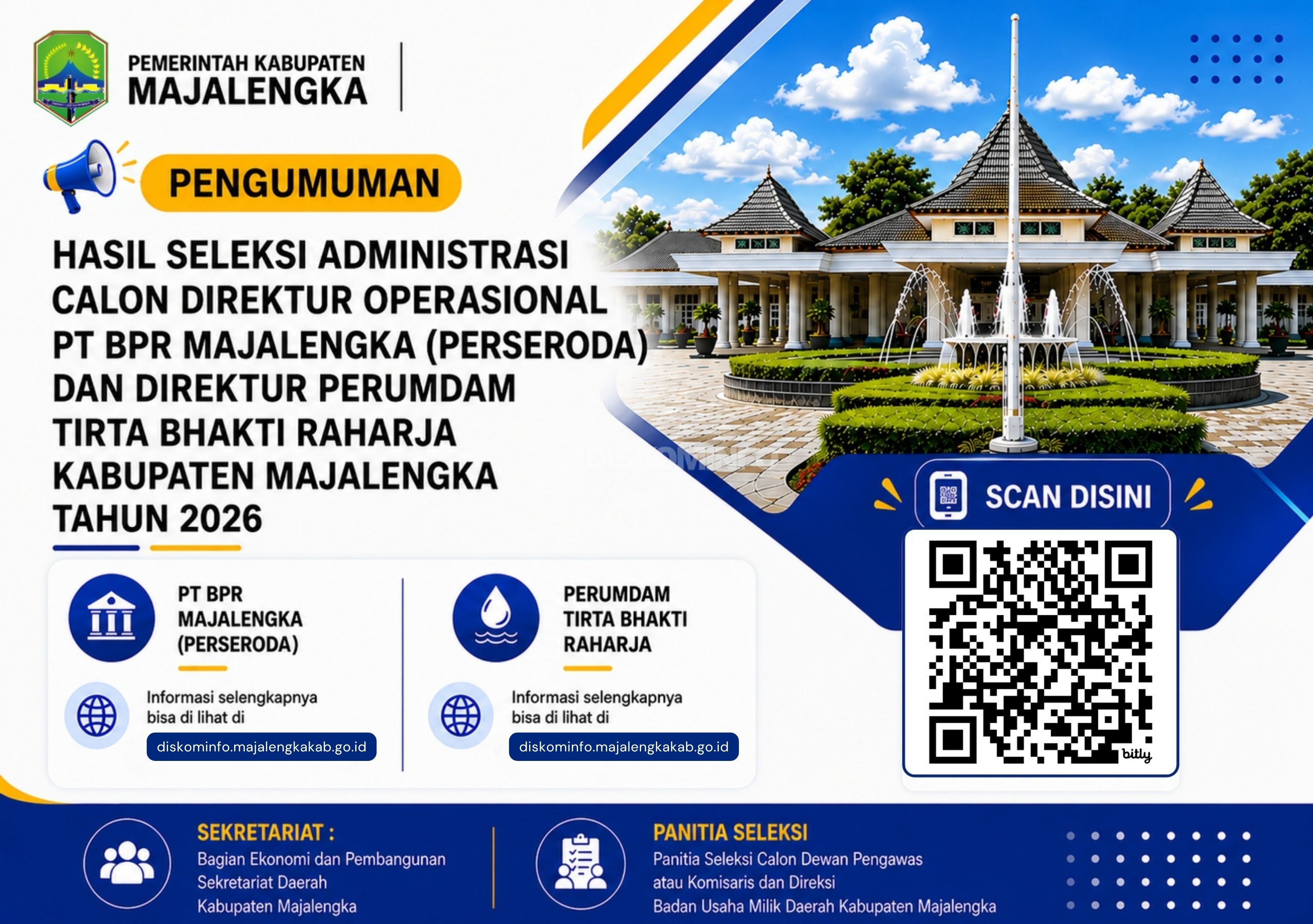 INFORMASI TERBARU: PERUBAHAN DAFTAR HASIL SELEKSI ADMINISTRASI BUMD MAJALENGKA TAHUN 2026