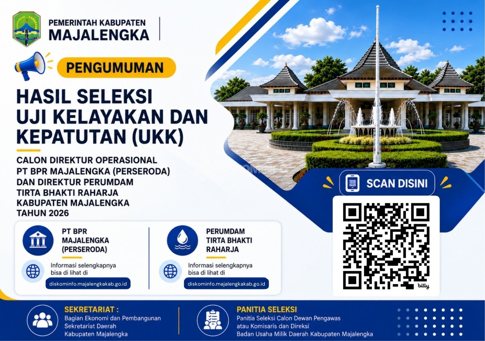 Pemkab Majalengka Umumkan Hasil Uji Kelayakan dan Kepatutan (UKK) Calon Direksi BUMD Tahun 2026